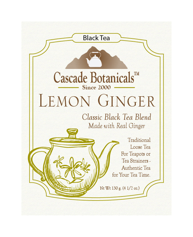 Black Tea, Lemon Ginger, Loose Leaf, 4 1/2 oz.