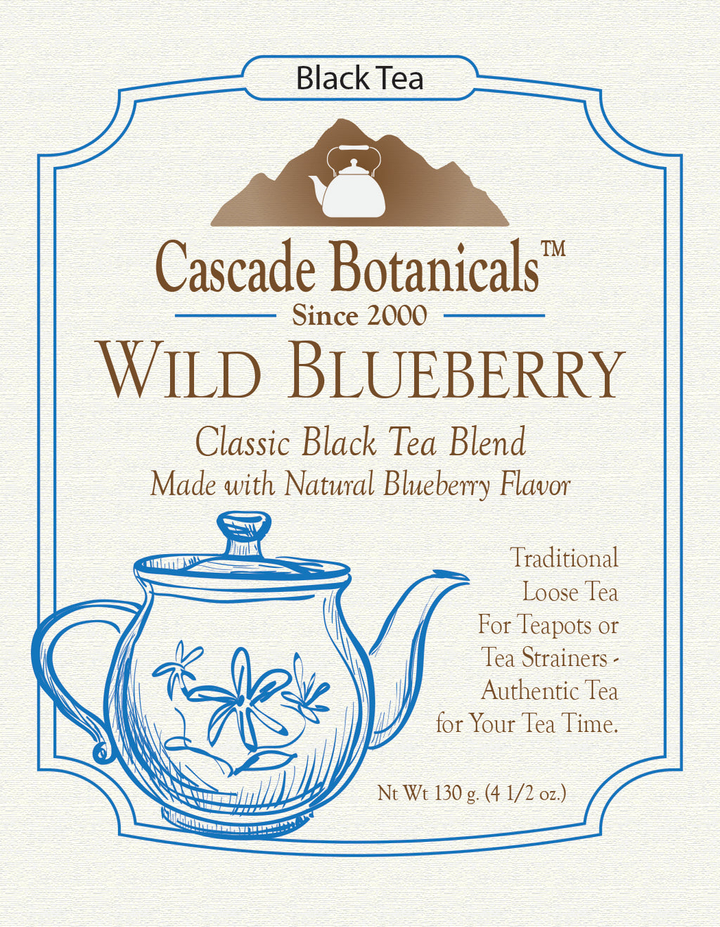 Black Tea, Wild Blueberry, Loose Leaf, 4 1/2 oz.