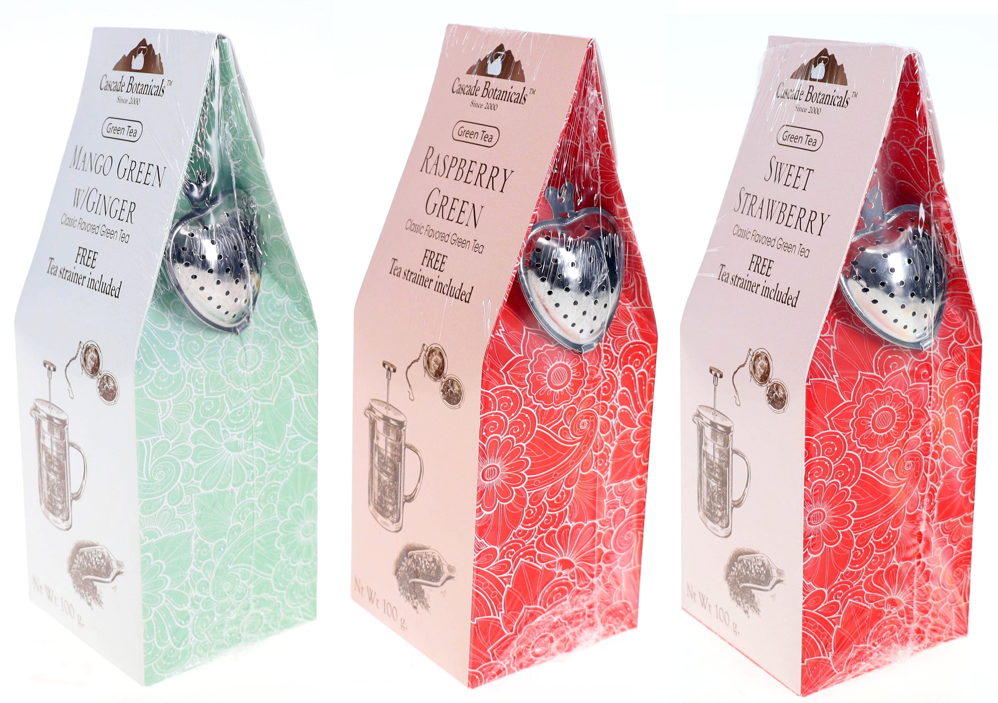 Loose Green Tea, Gourmet Tea with FREE TEA HEART STRAINER