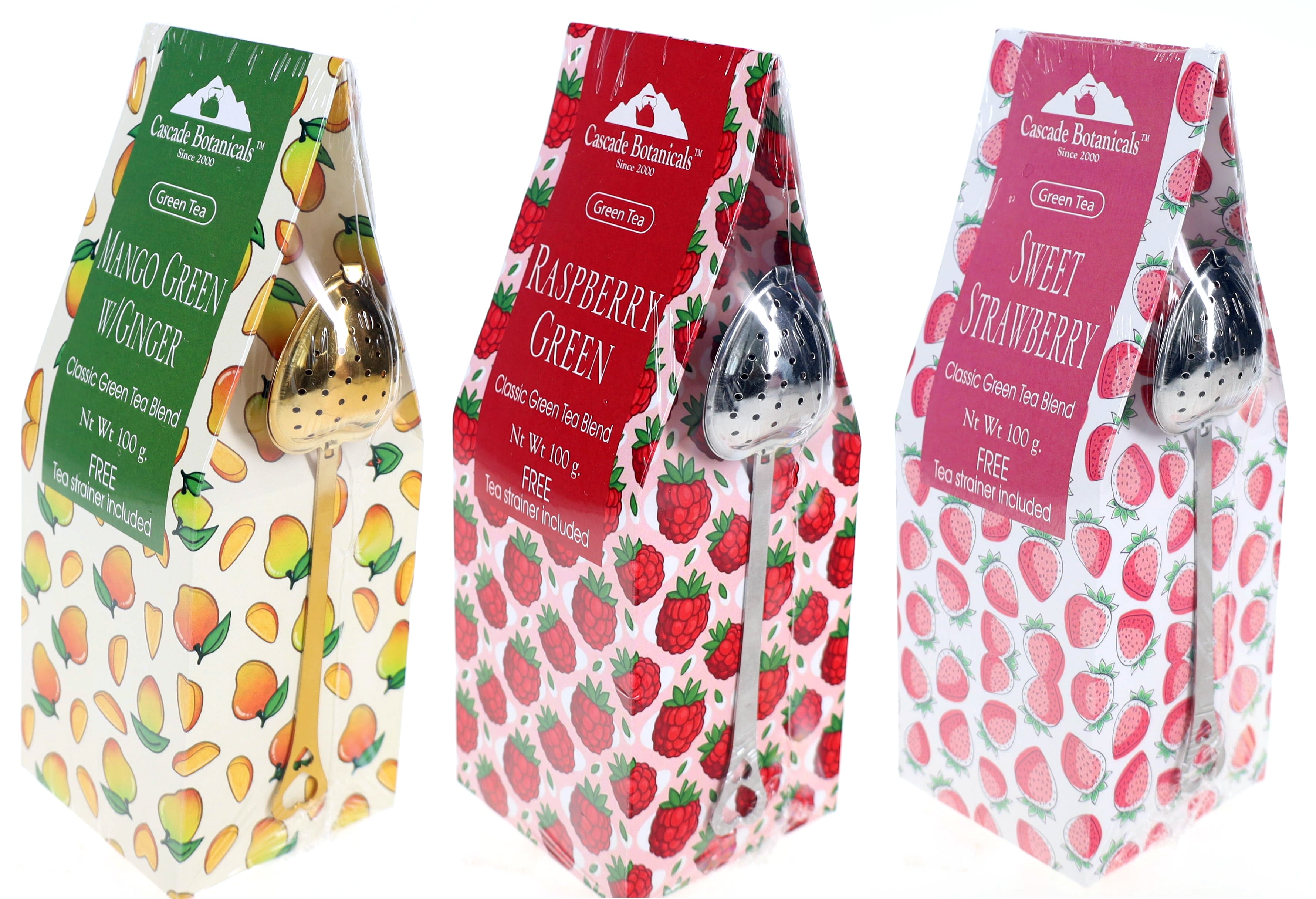 Green Tea, FREE TEA STRAINER Included, Classic Flavors