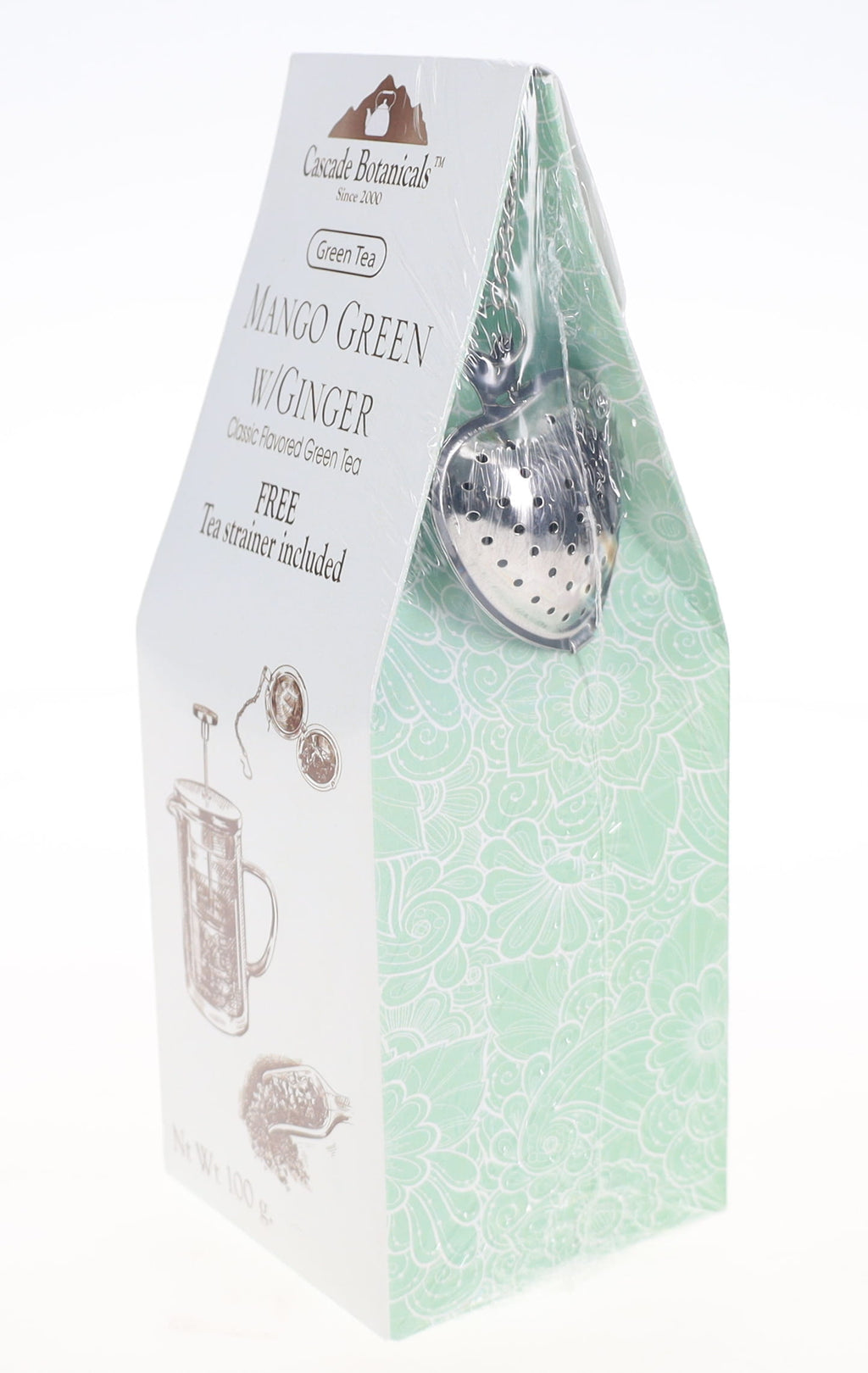 Loose Green Tea, Gourmet Tea with FREE TEA HEART STRAINER