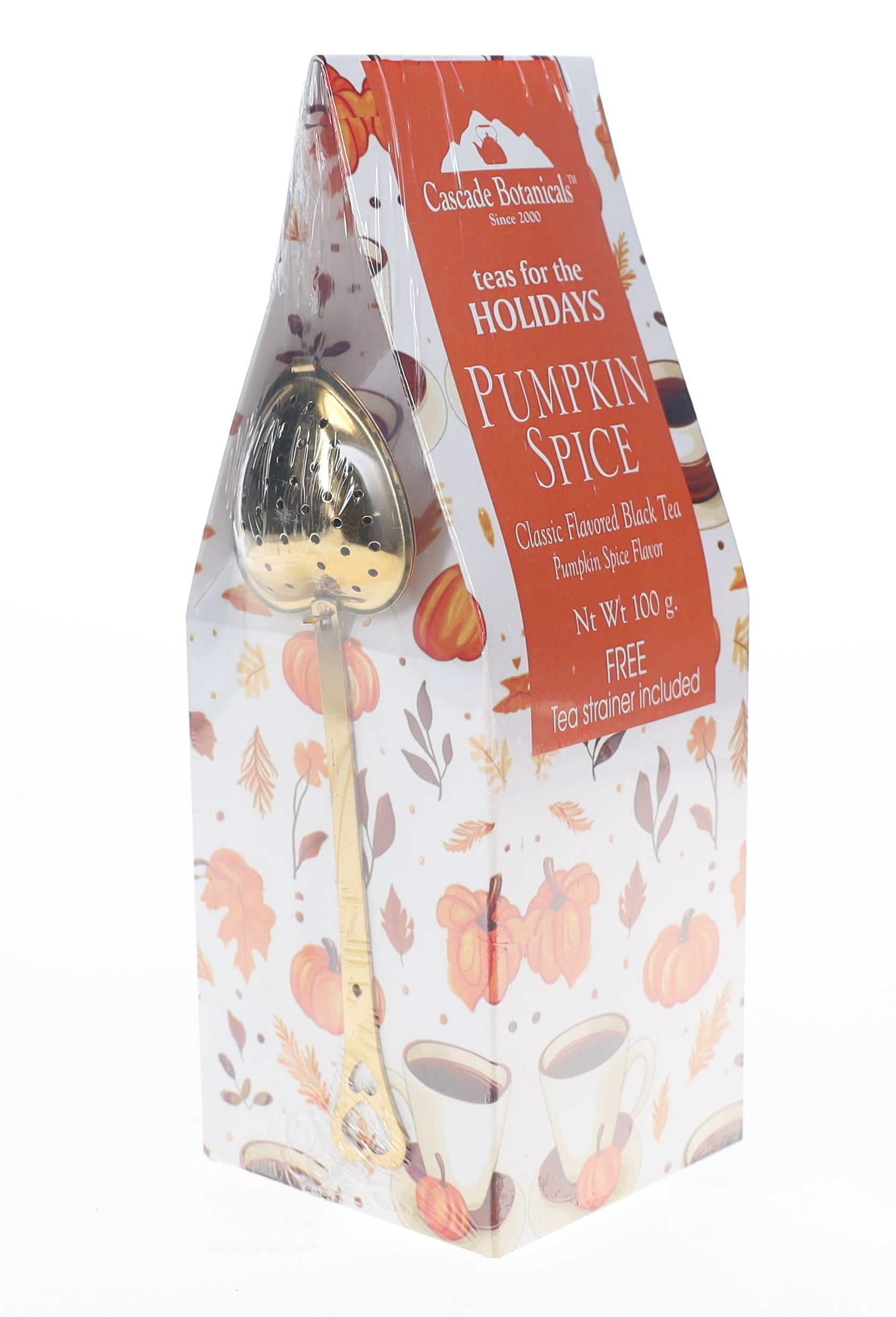 Pumpkin Spice Tea, with Free Tea Strainer, 100 grams tea leaves