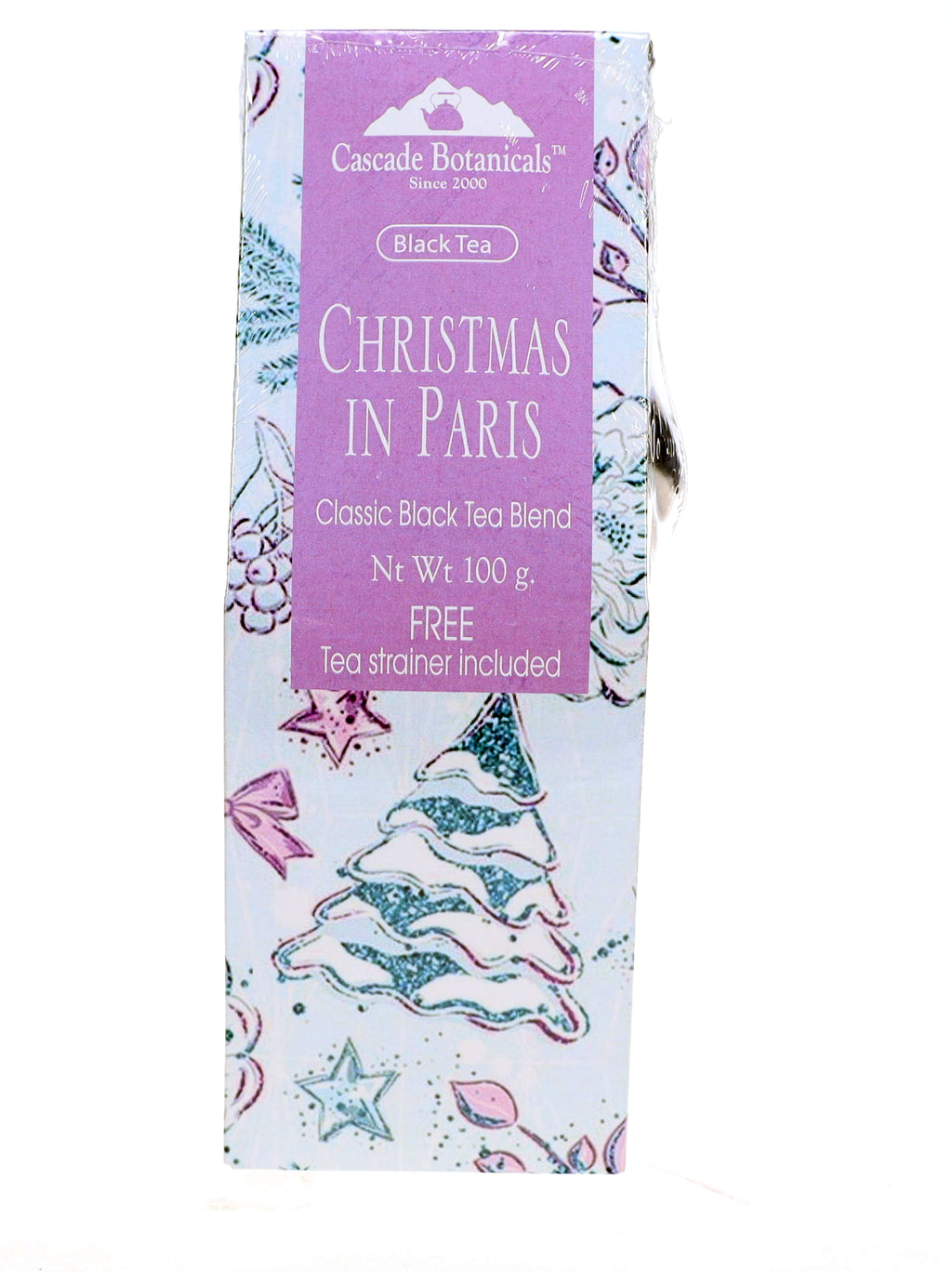 Christmas in Paris Black Tea – Holiday Gift with Free Tea Infuser, 100g