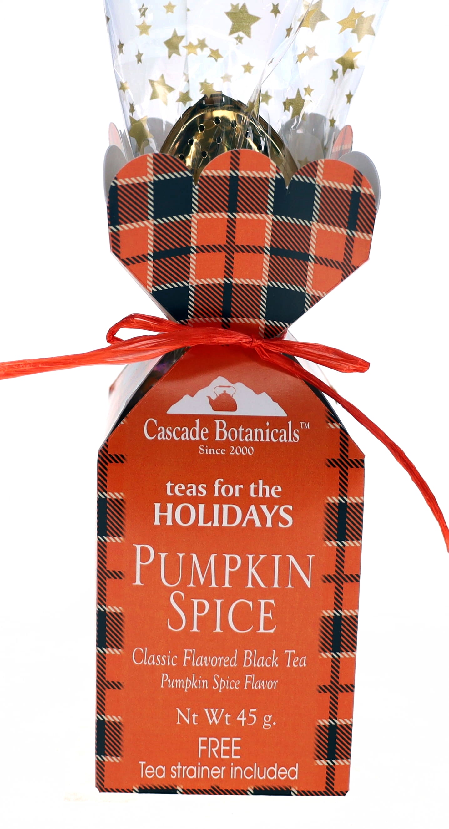 Pumpkin Spice Tea Box Gift, Seasonal Flavors, FREE INFUSER