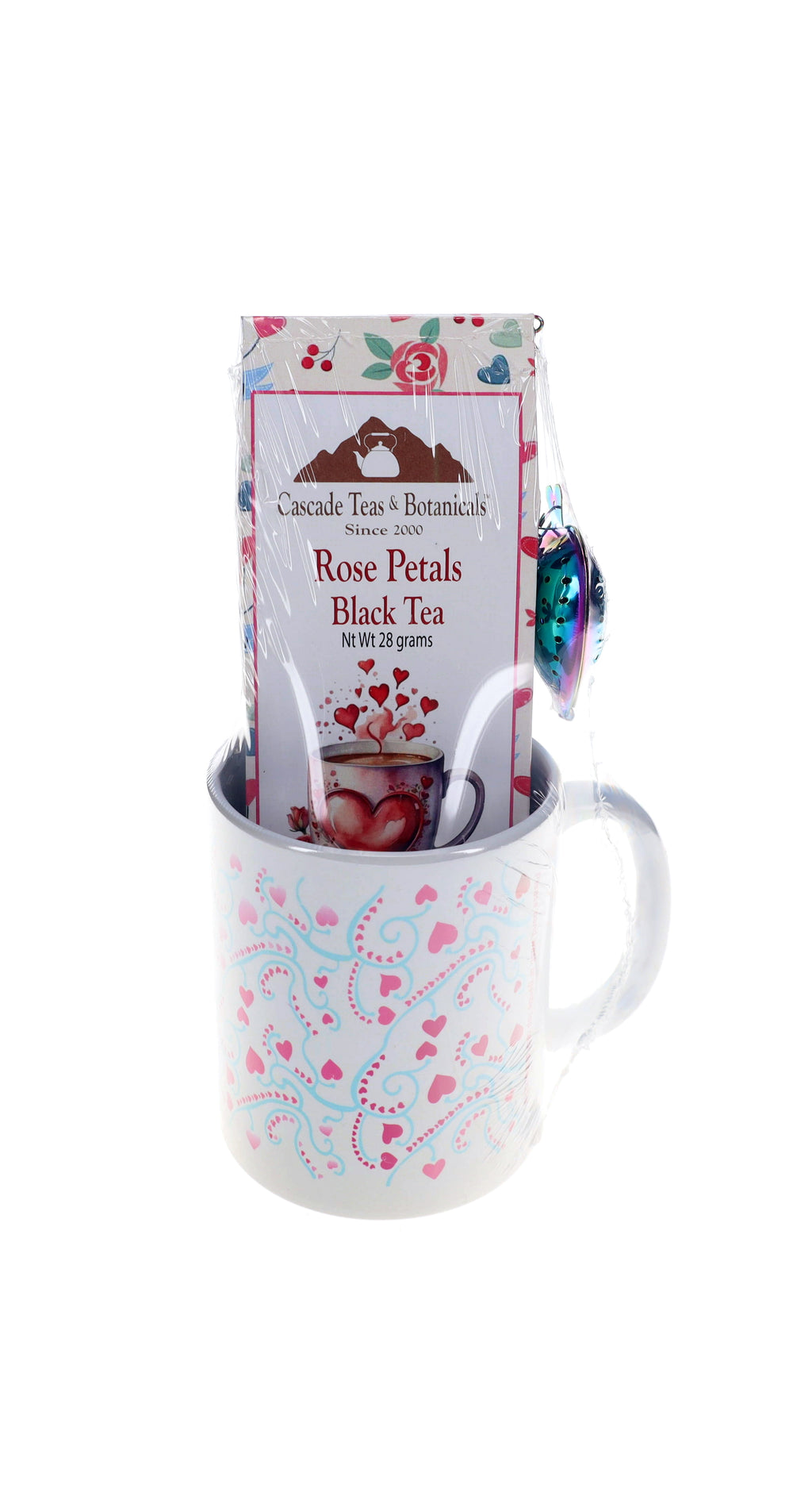 Valentine's Day Tea Mug Gift Set, Rose Petals Black Tea💕