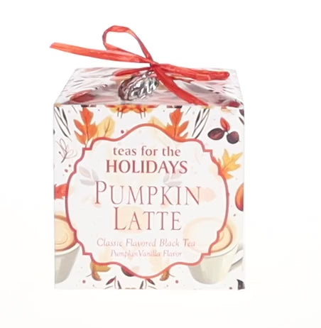 Pumpkin Latte, Cute Handmade Tea Box, Teabags