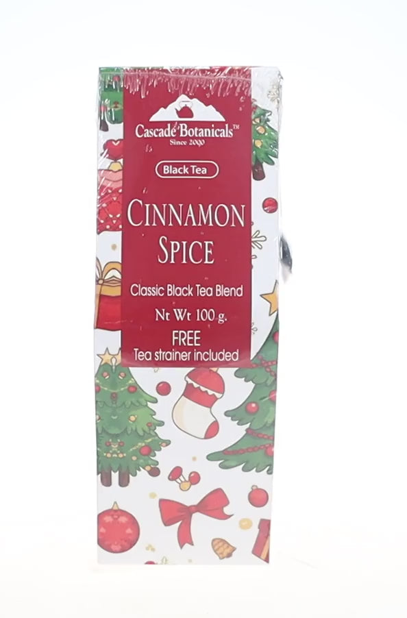 Cinnamon Spice Loose Black Tea, with Free Tea Strainer