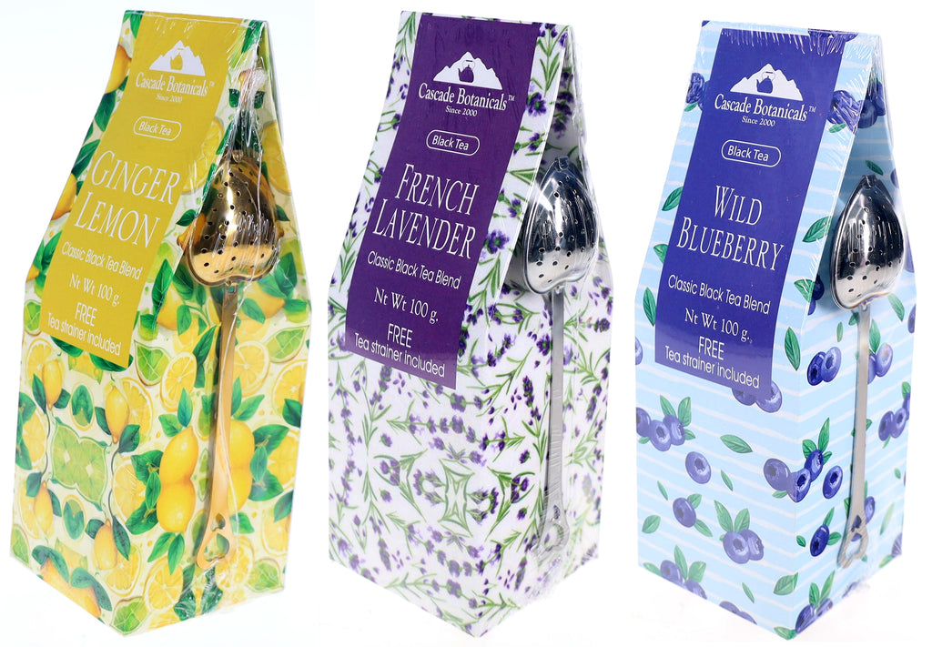 Black Tea Gift Box, Classic Flavors, FREE STRAINER