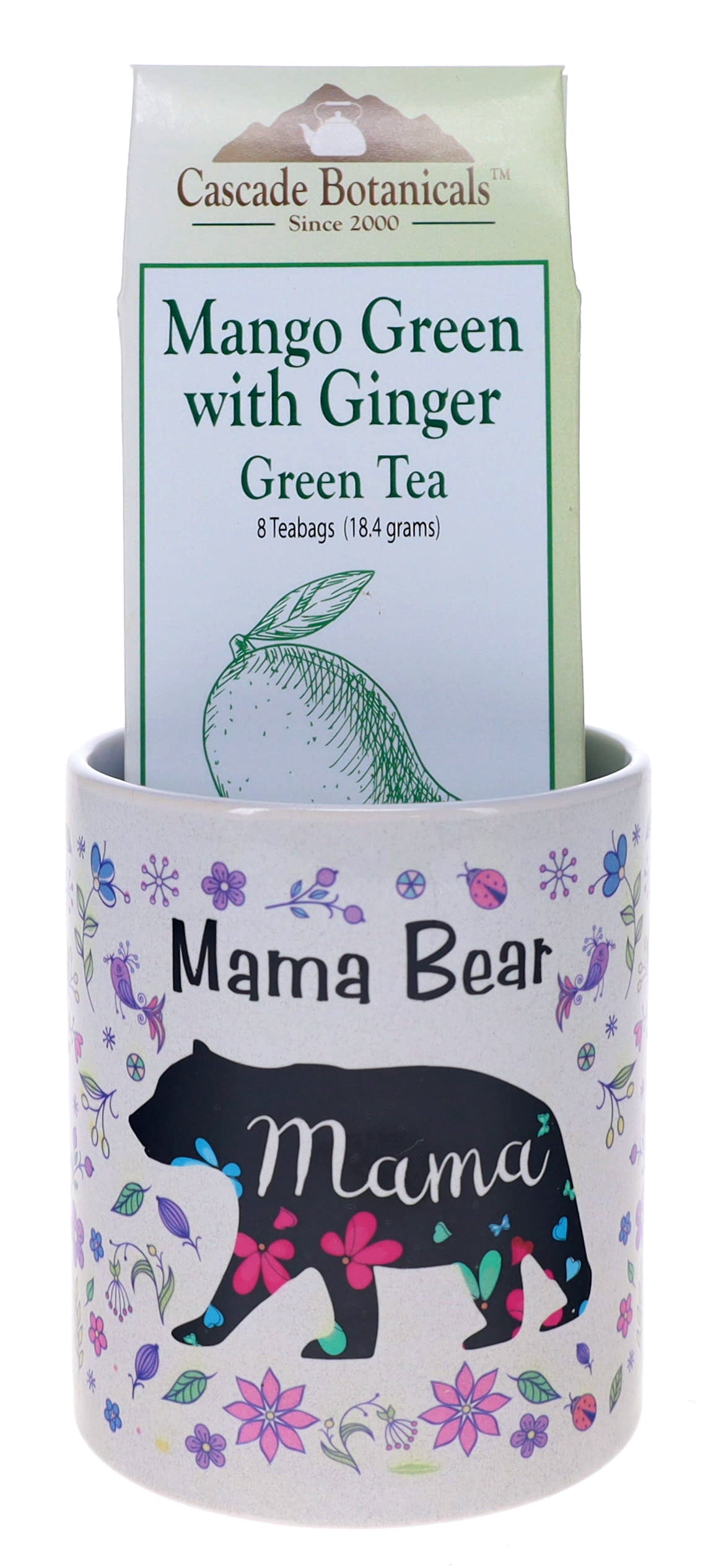 Green Tea Set Tea Bags, Mother's Day Mug Mama Bear
