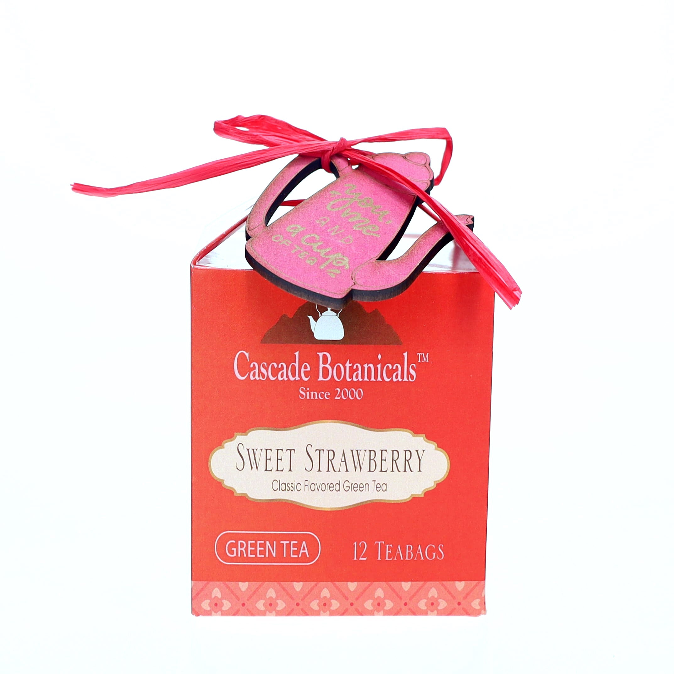 Green Tea with a Unique Pretty Wooden Charm