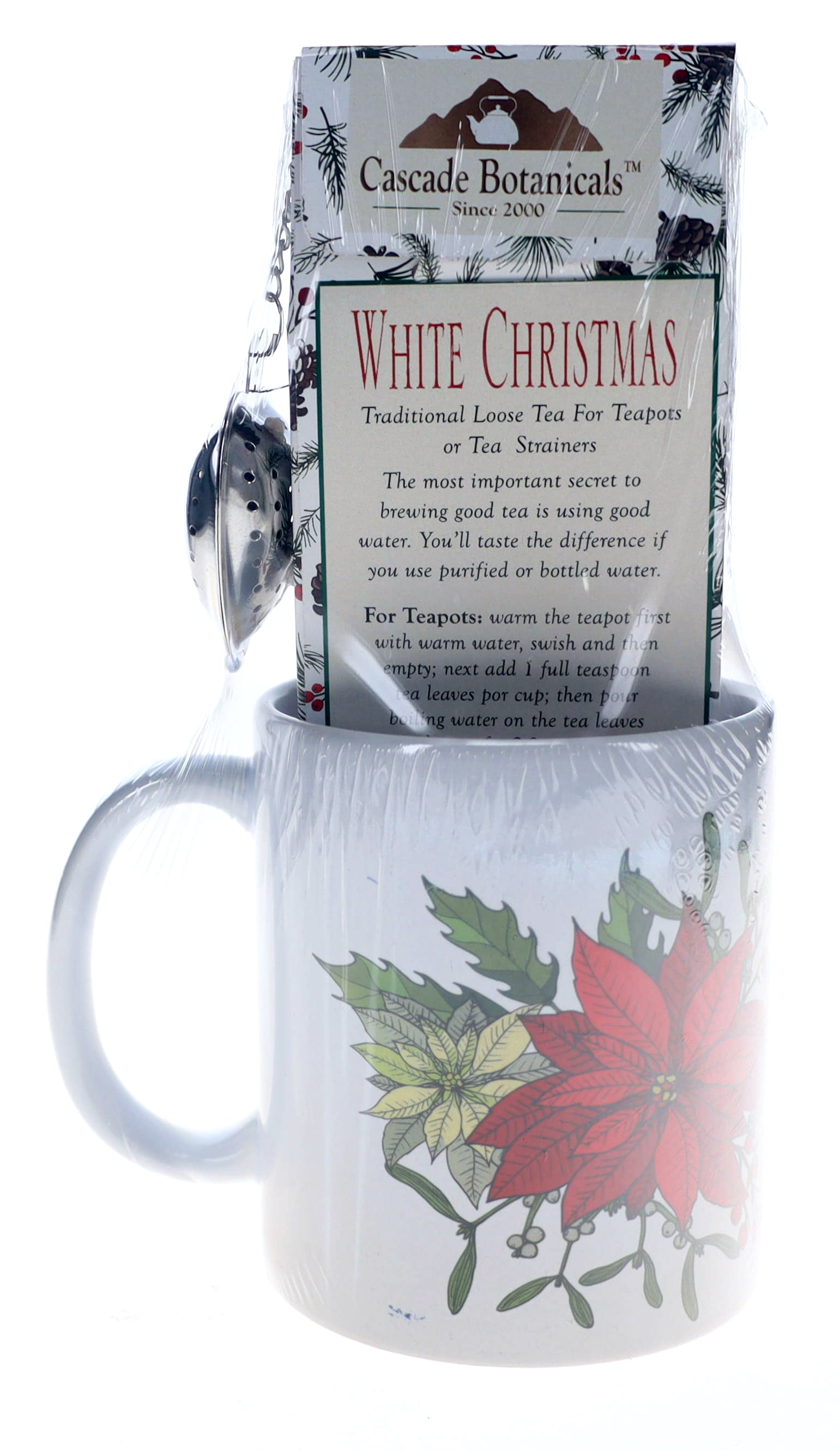 Christmas Tea in matching Tea Mug, Holiday Tea Gift